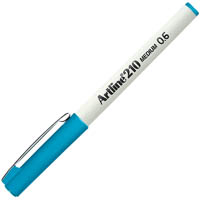 artline 210 fineliner pen 0.6mm sky blue