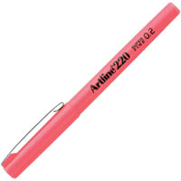 artline 220 fineliner pen 0.2mm pink