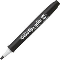 artline decorite standard marker pen chisel 3.0mm black