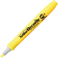 artline decorite standard marker pen chisel 3.0mm yellow