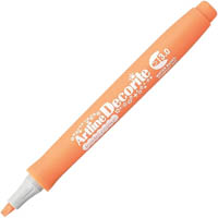 artline decorite pastel marker pen chisel 3.0mm orange