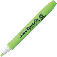 artline decorite standard marker pen chisel 3.0mm yellow/green