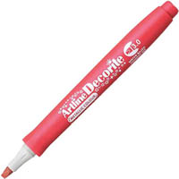 artline decorite metallic marker pen chisel 3.0mm red
