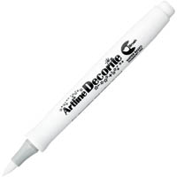 artline decorite standard marker pen brush white