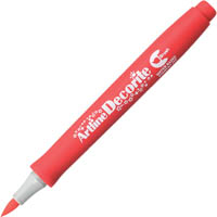 artline decorite standard marker pen brush red
