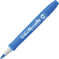 artline decorite standard marker pen brush blue