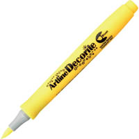 artline decorite standard marker pen brush yellow