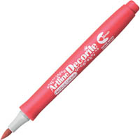 artline decorite metallic marker pen brush red