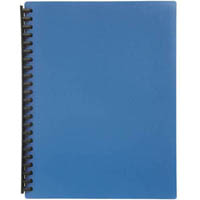 marbig display book refillable 40 pocket a4 blue