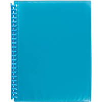 marbig display book refillable insert cover 20 pocket a4 marine