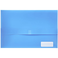 marbig polypick document wallet foolscap blue