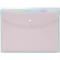 marbig document wallet with 6 files pastel assorted
