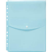 marbig binder wallet top open a4 pastel blue