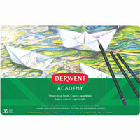 derwent academy watercolour pencils assorted tin 36