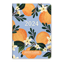 orange circle 24370 monthly pocket planner fruit and flora