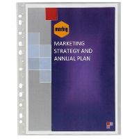 marbig sheet protectors bound a4 pack 10