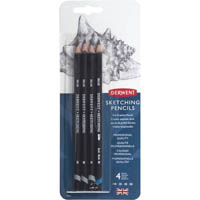 derwent sketching pencil 9b-h pack 4