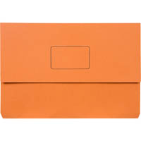 marbig slimpick document wallet foolscap bright orange