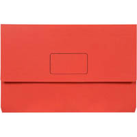 marbig slimpick document wallet foolscap red pack 10