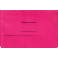 marbig slimpick document wallet foolscap bright pink pack 10