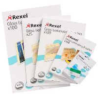 rexel laminating pouch 75 micron a4 clear pack 25