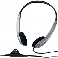verbatim headset multimedia with volume control silver/black