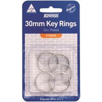 kevron id1043 key ring 30mm pack 5