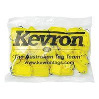 kevron id5 keytags fluoro yellow bag 50
