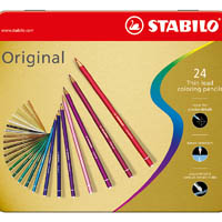 stabilo original colour pencil assorted metal tin 24