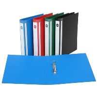 marbig enviro deluxe ring binder pe 4d 25mm a4 blue