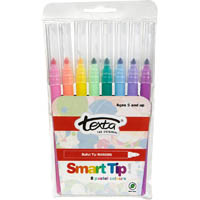 texta smarttip colouring markers pastel assorted pack 8