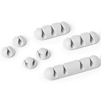 durable cavoline self adhesive cable management clips assorted grey pack 7