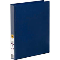 marbig clearview insert ring binder 2d 25mm a4 blue