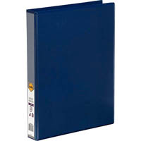 marbig clearview insert ring binder 3d 25mm a4 blue