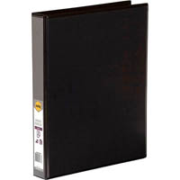 marbig clearview insert ring binder 4d 25mm a4 black