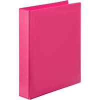 marbig clearview insert ring binder 2d 38mm a4 pink
