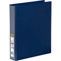 marbig clearview insert ring binder 3d 38mm a4 blue