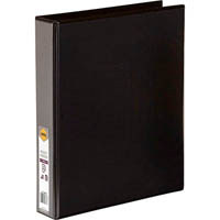 marbig clearview insert ring binder 4d 38mm a4 black