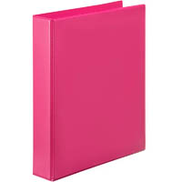 marbig clearview insert ring binder 4d 50mm a4 pink