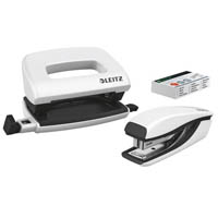 leitz nexxt wow stapler and punch set mini white