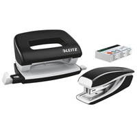 leitz nexxt wow stapler and punch set mini black