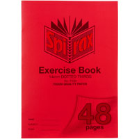 spirax p103 exercise book 14mm dotted thirds 70gsm 48 page a4 red