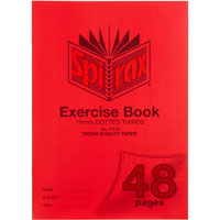 spirax p104 exercise book 18mm dotted thirds 70gsm 48 page a4 red