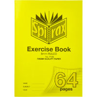 spirax p106 exercise book 8mm ruled 70gsm 64 page a4