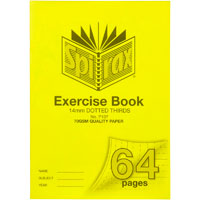 spirax p107 exercise book 14mm dotted thirds 70gsm 64 page a4 yellow