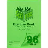 spirax p109 exercise book 14mm dotted thirds 70gsm 96 page a4 green