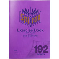 spirax p111 exercise book 8mm ruled 70gsm 192 page a4 purple