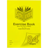 spirax p115 exercise book 9mm dotted thirds 70gsm 64 page a4 yellow