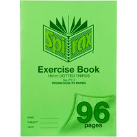 spirax p117 exercise book 18mm dotted thirds 70gsm 96 page a4 green