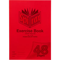 spirax p118 exercise book 12mm ruled 70gsm 48 page a4 red